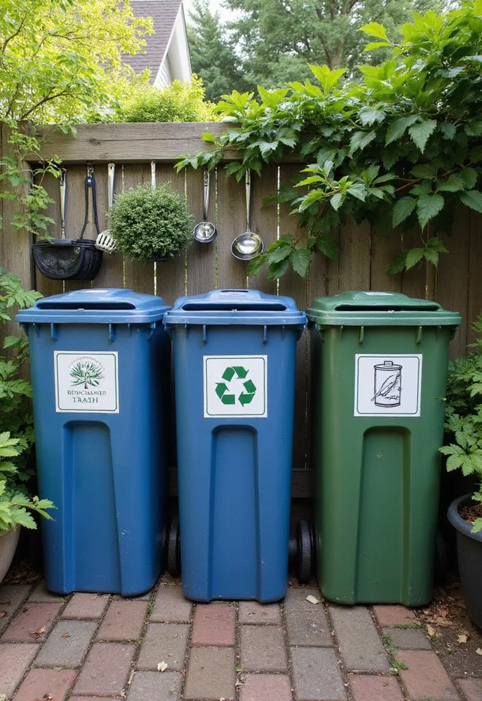 12 Backyard Patio Kitchen Ideas for Fun Functional Outdoor Cooking - 10. Efficient Waste Management