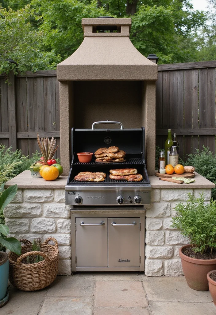 12 Backyard Patio Kitchen Ideas for Fun Functional Outdoor Cooking - 7. Built-in Plancha for Versatile Cooking