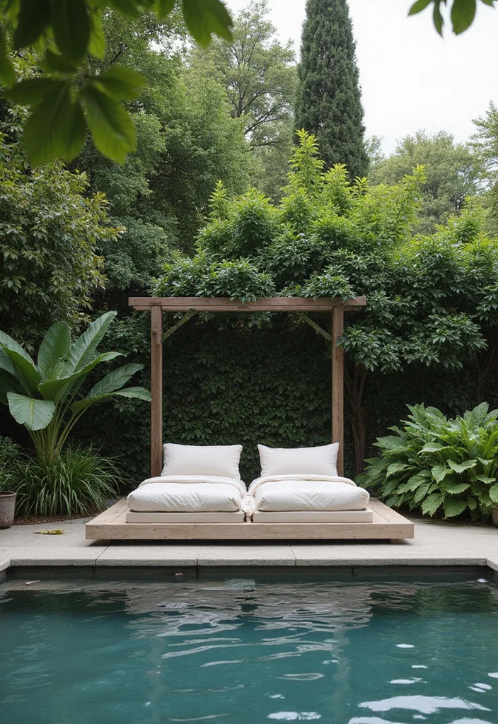 12 Backyard Patio Seating Ideas for Comfortable Relaxed Arrangements 100 12 Backyard Patio Seating Ideas for Comfortable Relaxed Arrangements 10. Floating Lounge Beds