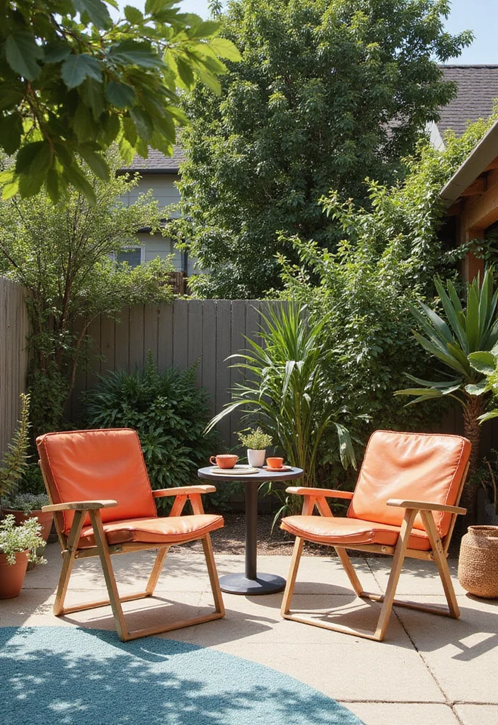 12 Backyard Patio Seating Ideas for Comfortable Relaxed Arrangements 111 12 Backyard Patio Seating Ideas for Comfortable Relaxed Arrangements 11. Sustainable Folding Chairs