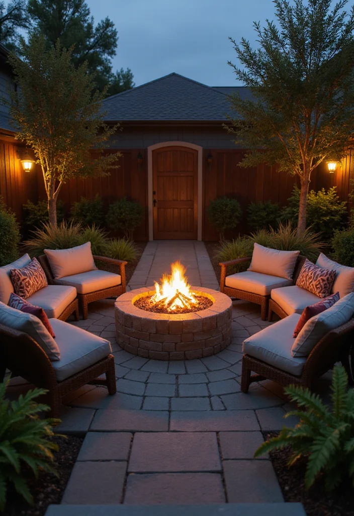 12 Backyard Patio Seating Ideas for Comfortable Relaxed Arrangements 89 12 Backyard Patio Seating Ideas for Comfortable Relaxed Arrangements 9. Fire Pit Seating Area