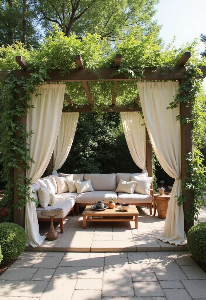 12 Backyard Sectional Ideas for Spacious Cozy Outdoor Lounging - 11. Shade Solutions