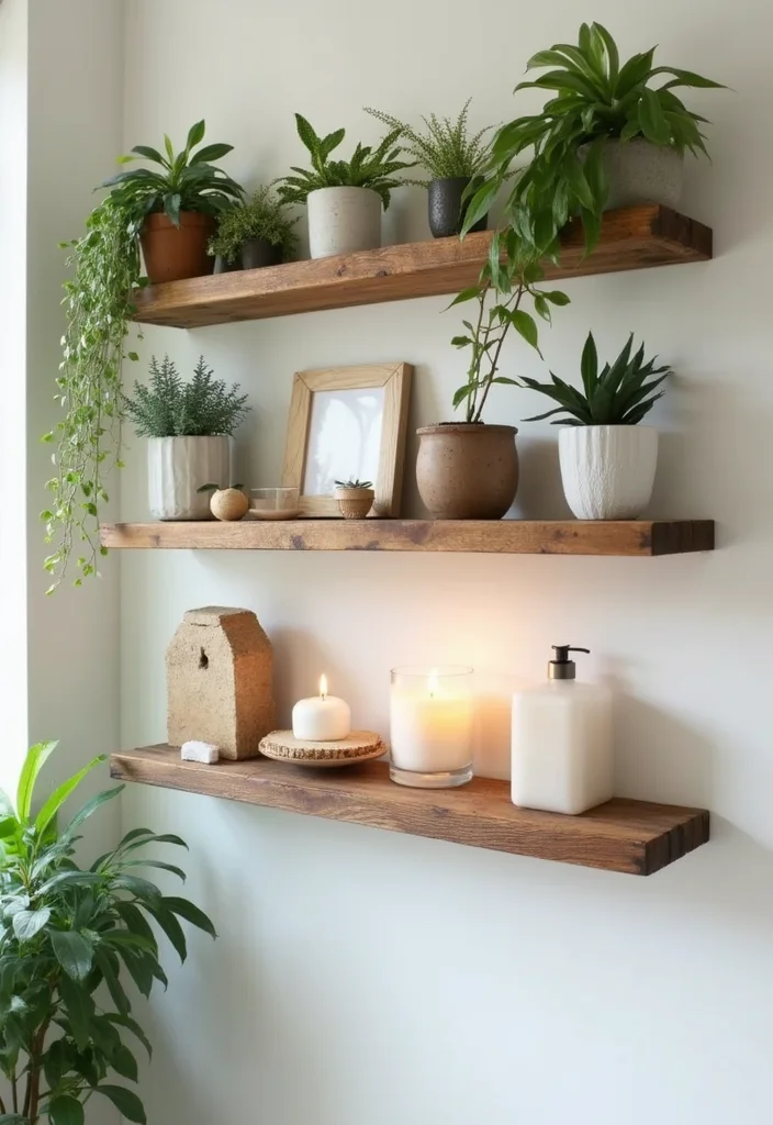 12 Bathroom Accessories Ideas for Stylish Practical Everyday Use - 5. Upcycled Wooden Shelves