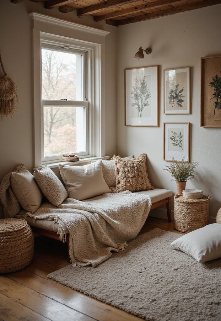 12 Bedroom Library Ideas for Cozy Warm Reading Retreats - 11. Cozy Textiles