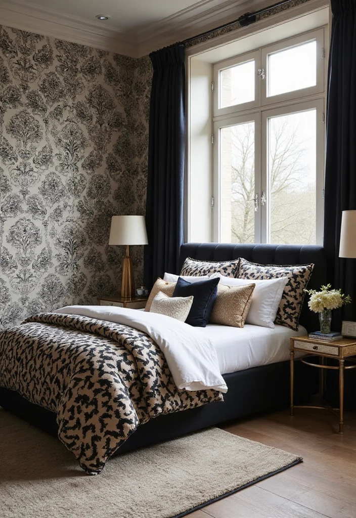 12 Black and Cream Bedroom Ideas for Bold Soft Balanced Style 23 12 Black and Cream Bedroom Ideas for Bold Soft Balanced Style 3. Elegant Black and Cream Patterns