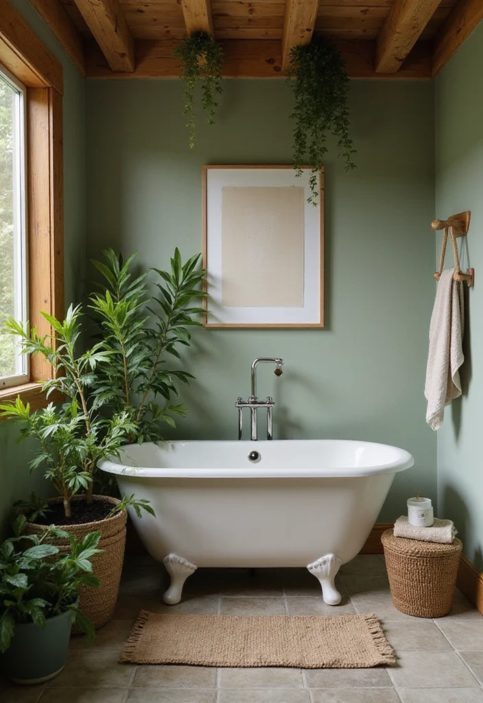 12 Cabin Bathroom Ideas for Cozy Rustic Nature Inspired Charm 3. Nature Inspired Color Palettes