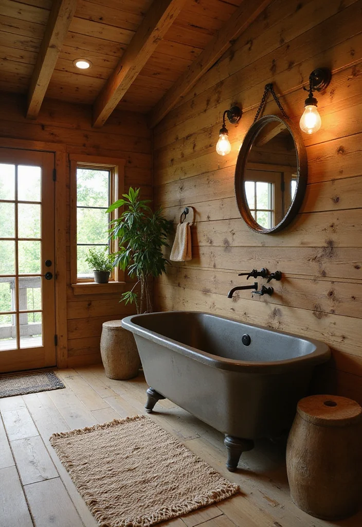 12 Cabin Bathroom Ideas for Cozy Rustic Nature Inspired Charm 5. Eco Friendly Materials