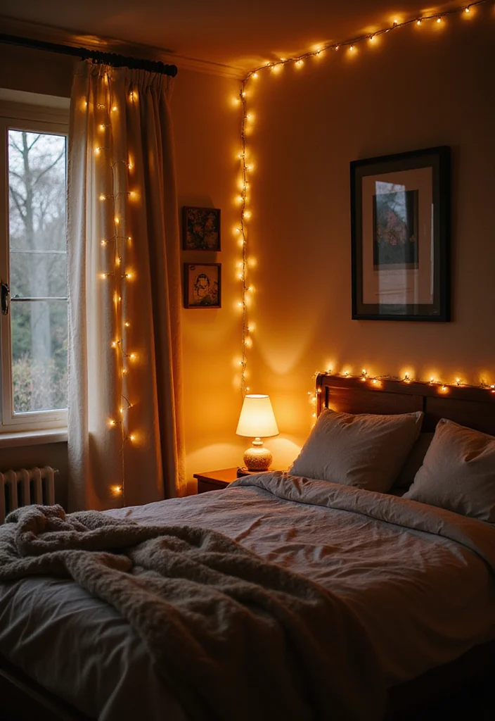 12 Cottagecore Bedroom Ideas for Sweet Cozy Pastel Charm - 11. Soft Lighting