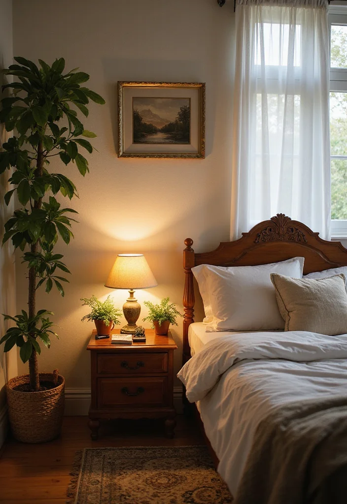 12 Cottagecore Bedroom Ideas for Sweet Cozy Pastel Charm - 12. Charming Bedside Tables