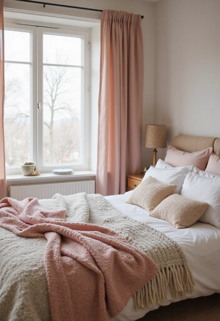 12 Cottagecore Bedroom Ideas for Sweet Cozy Pastel Charm - 6. Soft Textiles