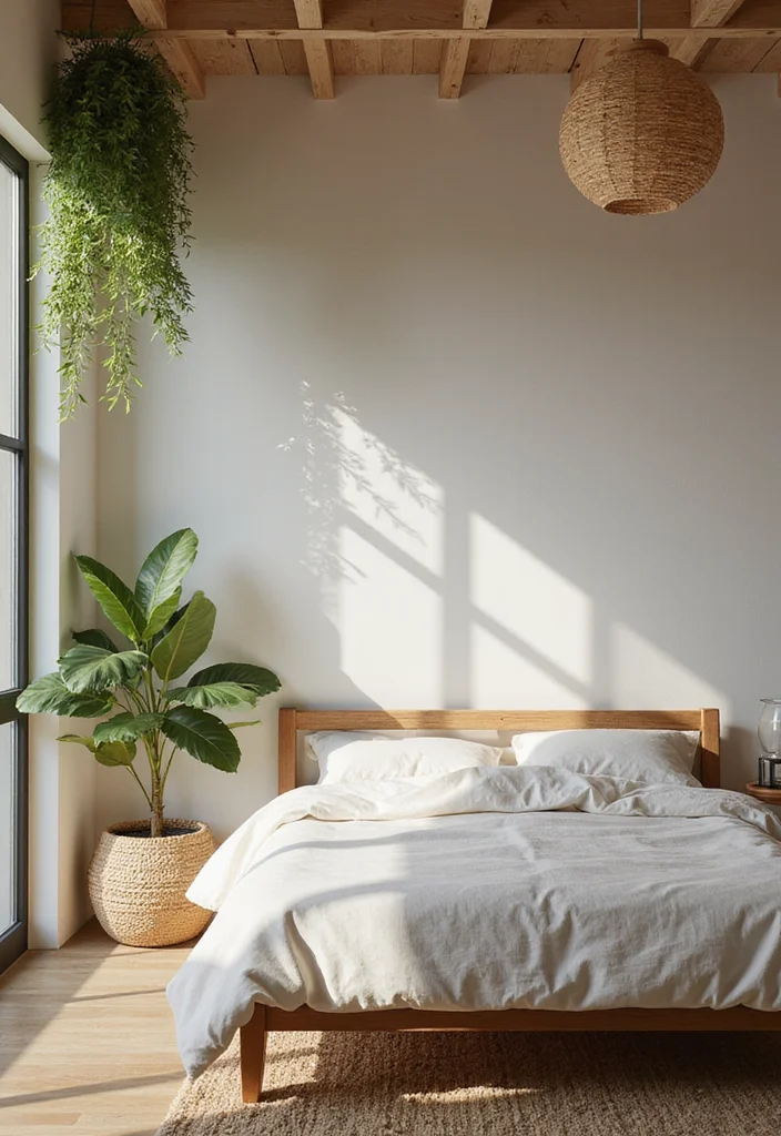 12 Cream Bedroom Ideas for Soft Warm Relaxing Comfort 5. Natural Elements