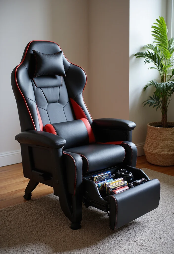 12 Gaming Living Room Ideas for Immersive Comfortable Setups - 1. Multi-Functional Furniture