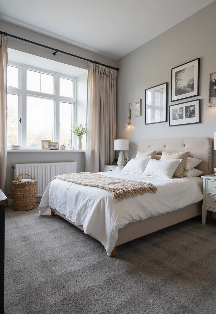 12 Gray Carpet Bedroom Ideas for Soft Calm Modern Neutrality - 10. Personal Touches