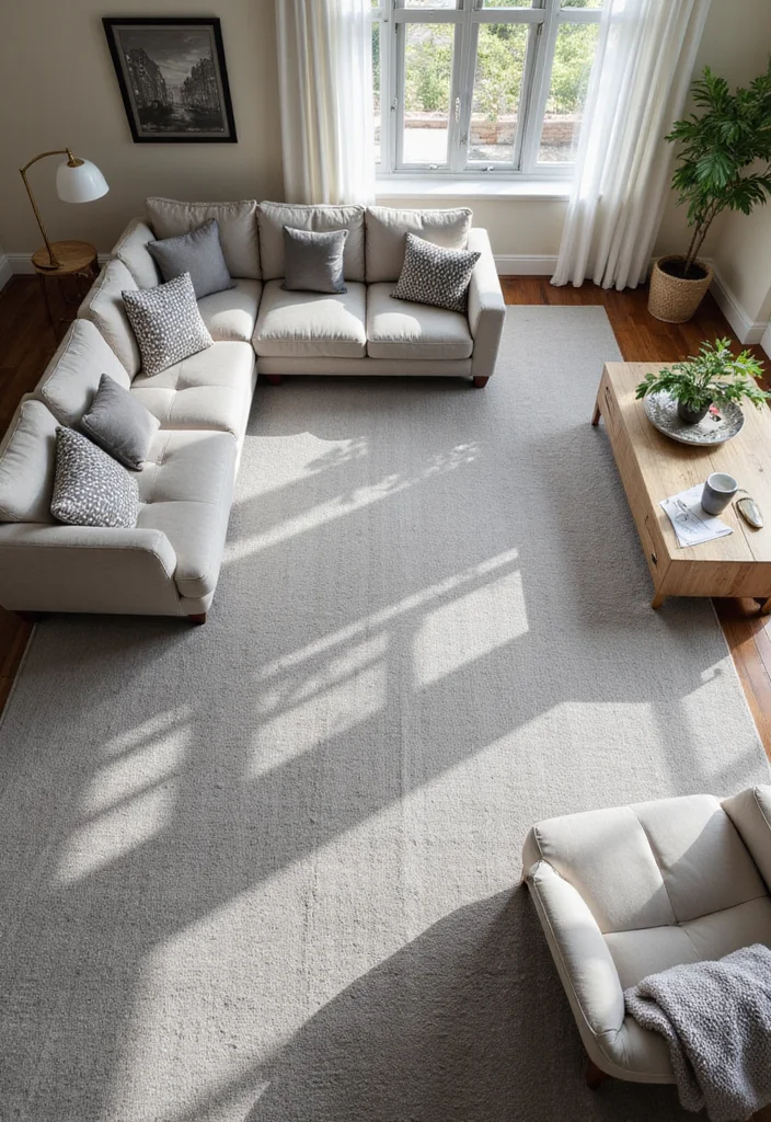 12 Gray Carpet Bedroom Ideas for Soft Calm Modern Neutrality - 12. Layout and Flow