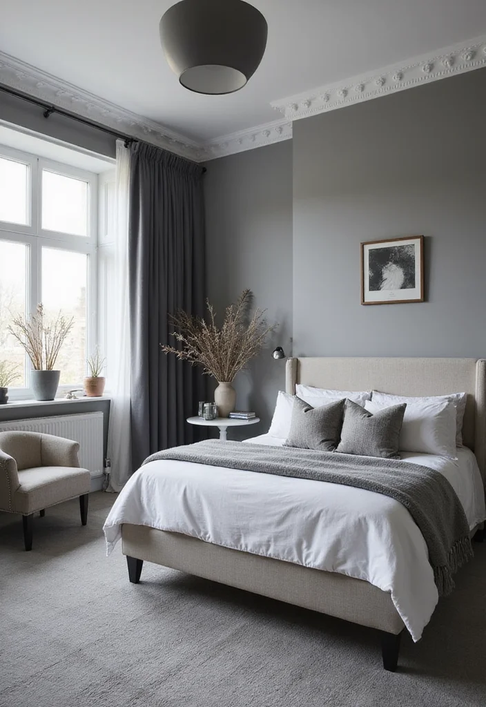 12 Gray Carpet Bedroom Ideas for Soft Calm Modern Neutrality - 8. Monochromatic Magic