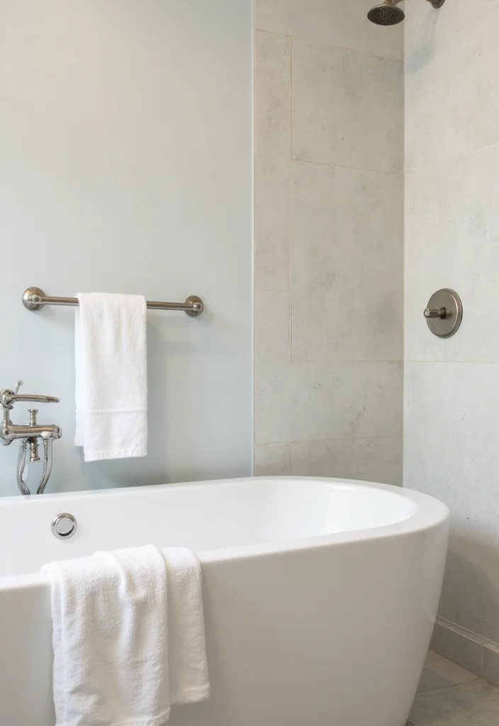 12 Handicapped Bathroom Ideas for Safe Comfortable Accessible Design 2. Stylish Grab Bars