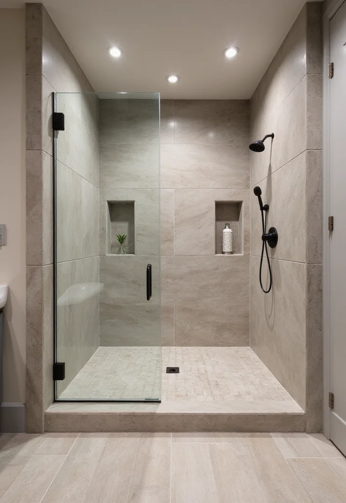 12 Handicapped Bathroom Ideas for Safe Comfortable Accessible Design 8. Curbless Shower Designs