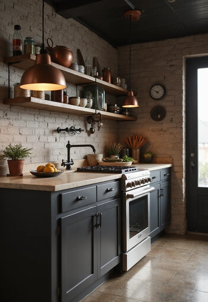 12 Industrial Kitchen Ideas for Raw Modern Urban Style - 2. Metal Fixtures and Accents
