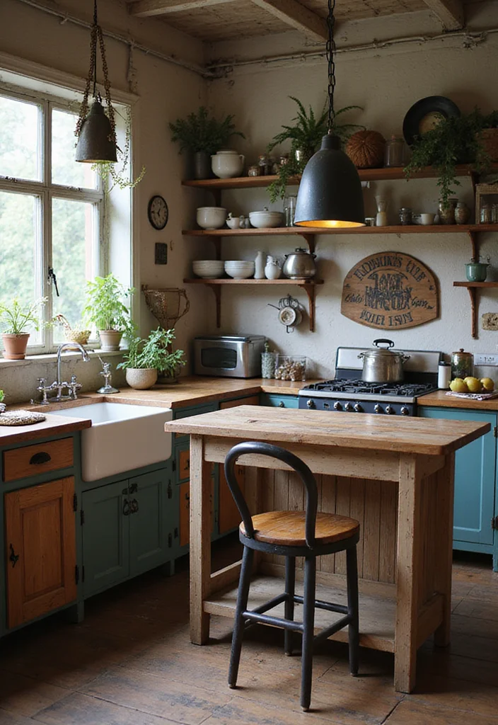 12 Industrial Kitchen Ideas for Raw Modern Urban Style - 5. Vintage Elements