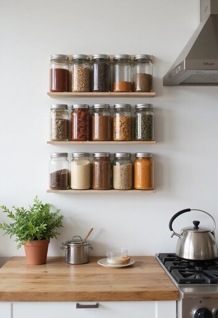 12 Kitchen Corner Decor Ideas for Pretty Functional Accents 34 12 Kitchen Corner Decor Ideas for Pretty Functional Accents 4. Magnetic Spice Rack for Easy Access
