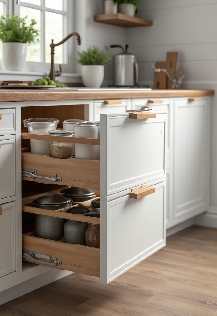 12 Kitchen Drawer Ideas for Organized Efficient Storage 4. Pull Out Shelves