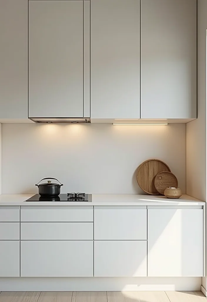 12 Kitchen Upper Cabinets Ideas for Smart Vertical Space Use - 4. Modern Minimalist Designs