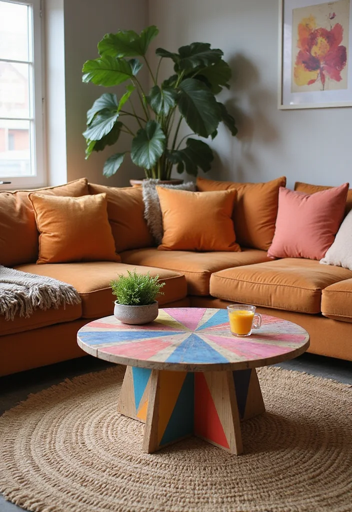 12 Living Room Side Table Ideas for Useful Stylish Accents - 9. Colorful Accent Tables