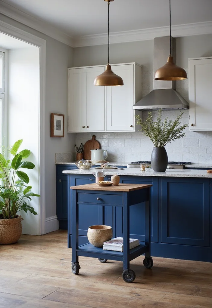 12 Navy Blue Kitchen Ideas for Deep Modern Sophisticated Color 12. Navy Blue Statement Pieces