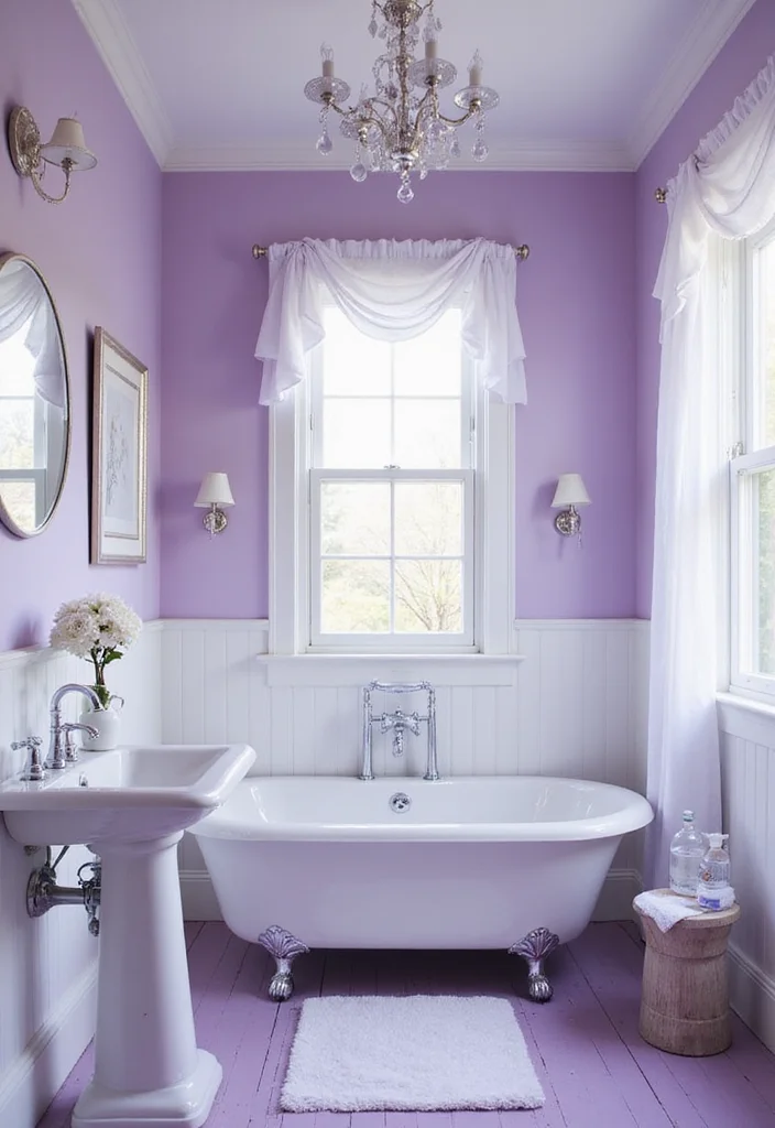 12 Purple Bathroom Ideas for Soft Elegant Bold Style - 2. Lavender Serenity