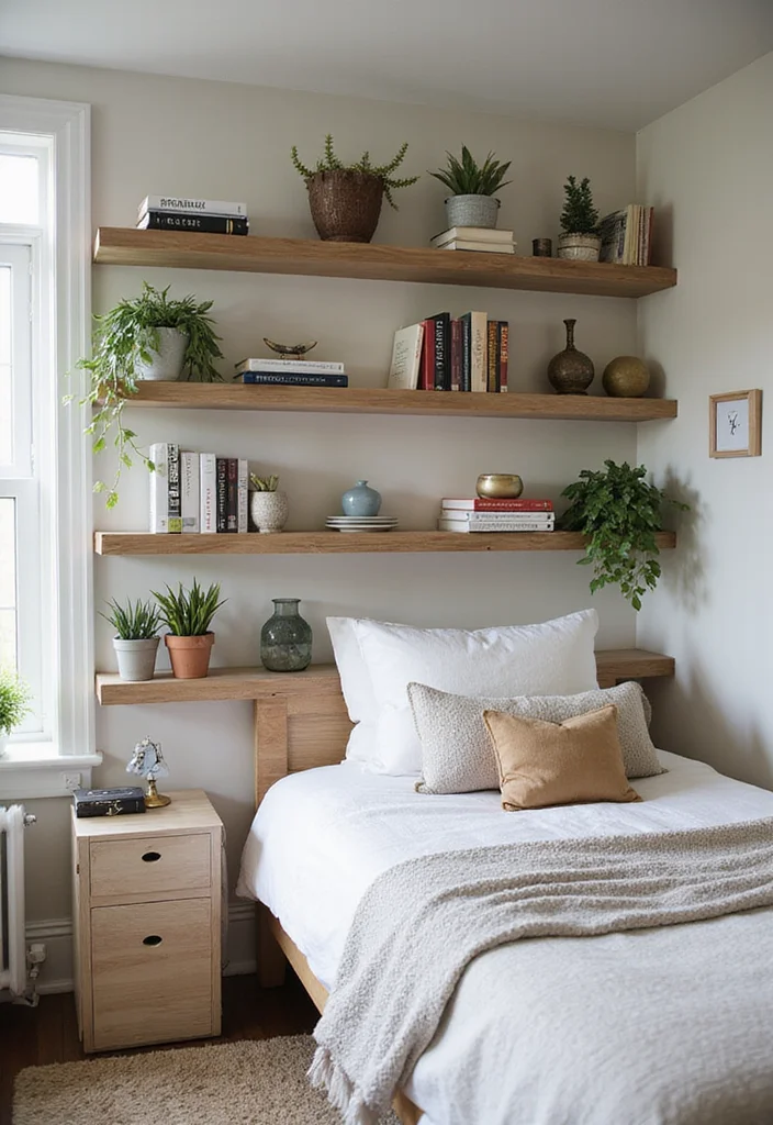 12 Small Apartment Bedroom Ideas for Smart Efficient Layouts - 3. Vertical Shelving Units