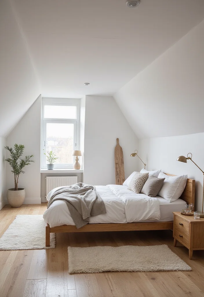 12 Small Attic Bedroom Ideas for Cozy Creative Sloped Spaces - 1. Embrace Minimalism with Neutral Tones