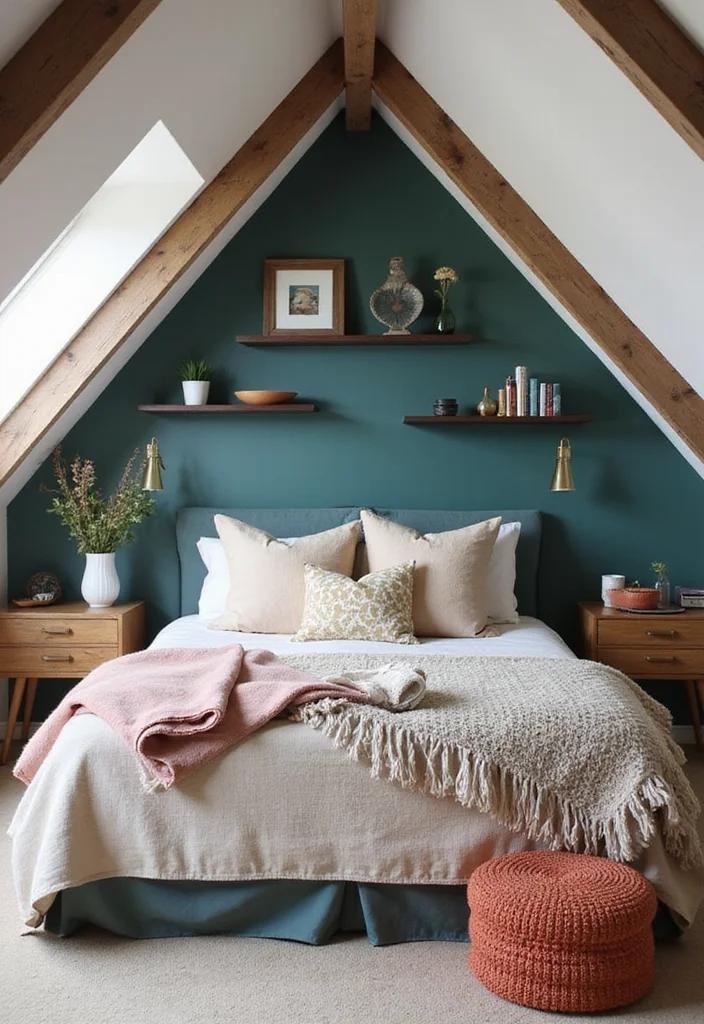 12 Small Attic Bedroom Ideas for Cozy Creative Sloped Spaces - 10. Create an Accent Wall