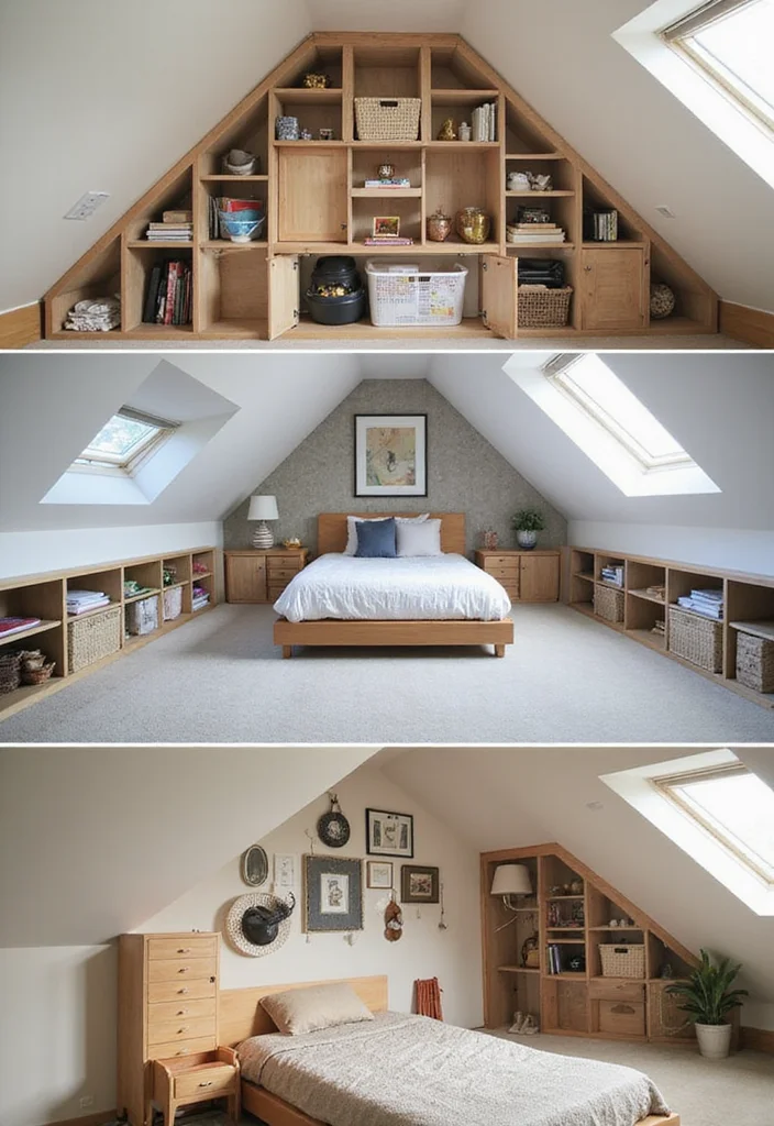 12 Small Attic Bedroom Ideas for Cozy Creative Sloped Spaces - 3. Creative Storage Solutions