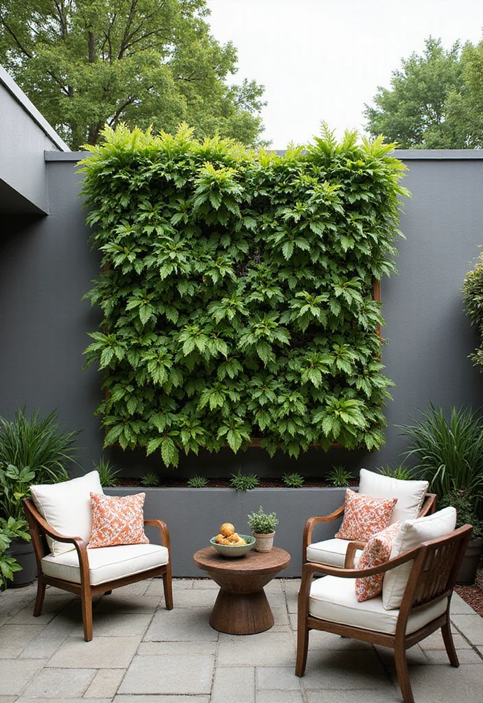 12 Small Backyard Furniture Ideas for Cozy Practical Seating 111 12 Small Backyard Furniture Ideas for Cozy Practical Seating 11. Vertical Gardens to Maximize Space