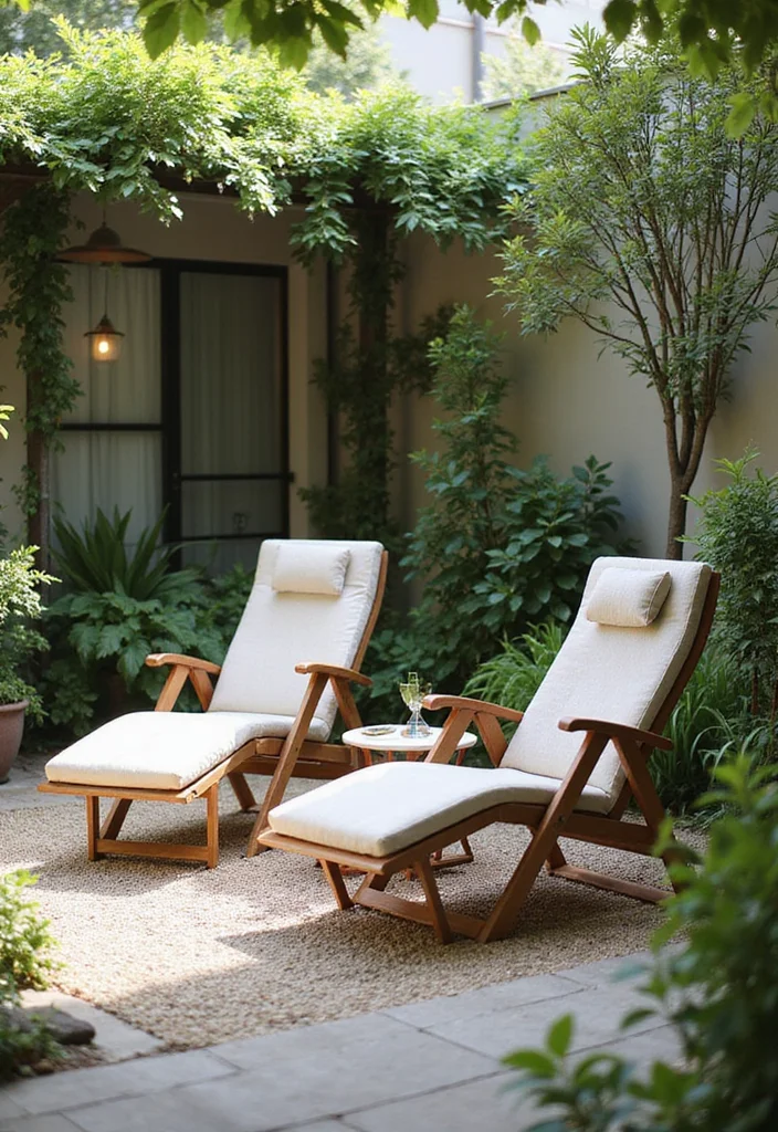 12 Small Backyard Furniture Ideas for Cozy Practical Seating 122 12 Small Backyard Furniture Ideas for Cozy Practical Seating 12. Adjustable Lounge Chairs for Flexibility