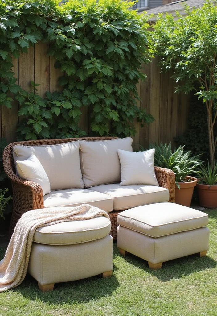 12 Small Backyard Furniture Ideas for Cozy Practical Seating 56 12 Small Backyard Furniture Ideas for Cozy Practical Seating 6. Multi Functional Ottomans