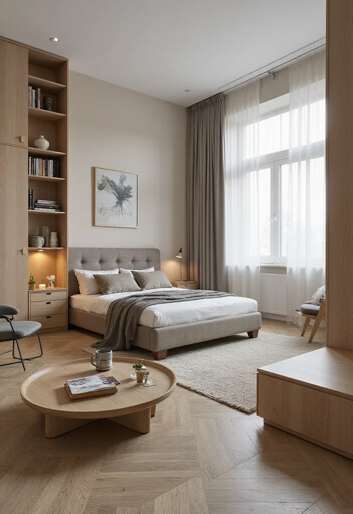 12 Small Couple Bedroom Ideas for Comfortable Practical Sharing - 4. Choose Multi-Functional Furniture