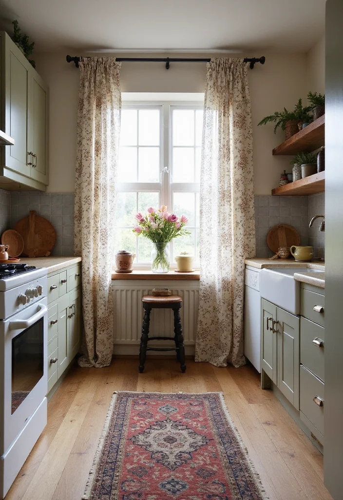 12 Small Farmhouse Kitchen Ideas for Warm Rustic Efficient Living - 5. Cozy Textiles