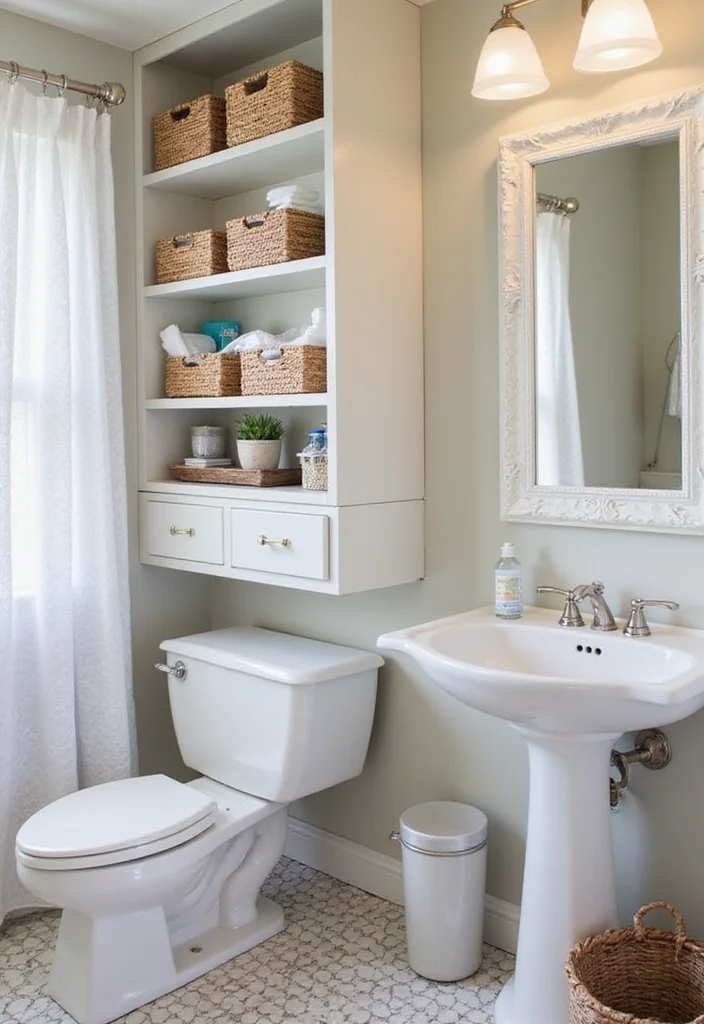 12 Tiny House Bathroom Ideas for Smart Compact Functional Layouts - 3. Smart Storage Solutions