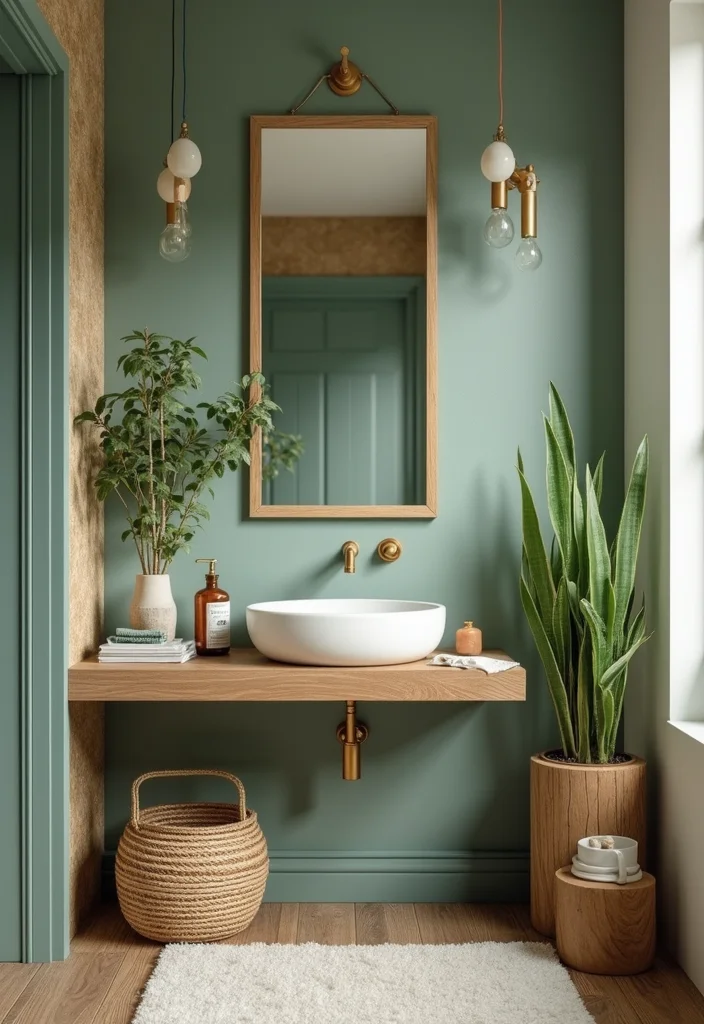12 Tiny House Bathroom Ideas for Smart Compact Functional Layouts - 9. Nature-Inspired Color Palettes