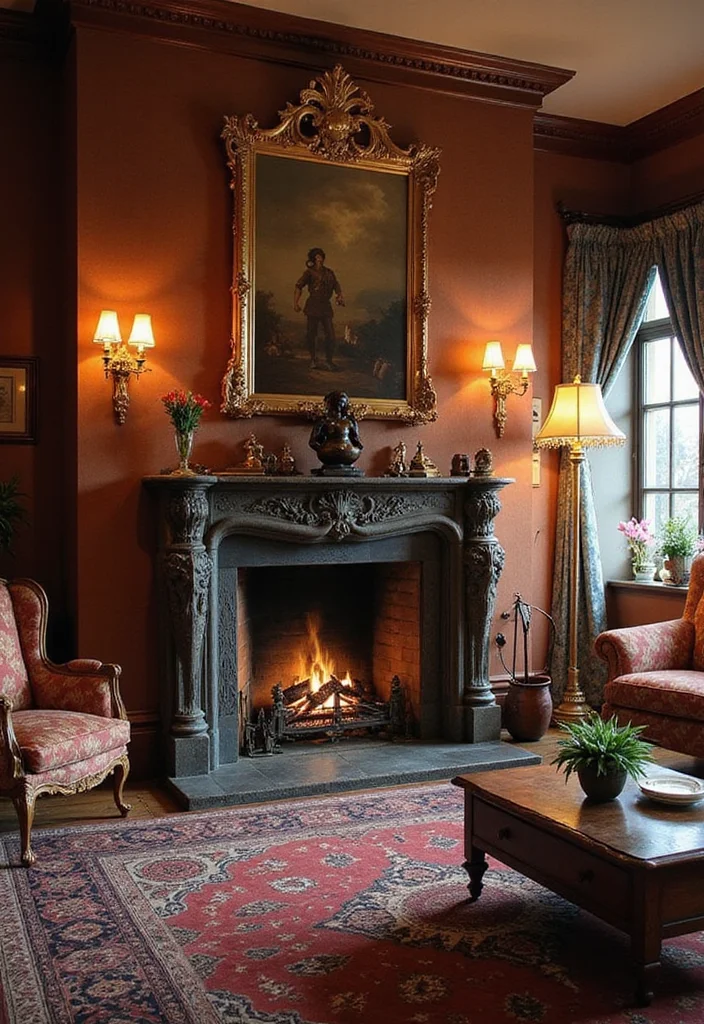 12 Victorian Living Room Ideas for Elegant Detailed Classic Style - 9. Cozy Fireplaces
