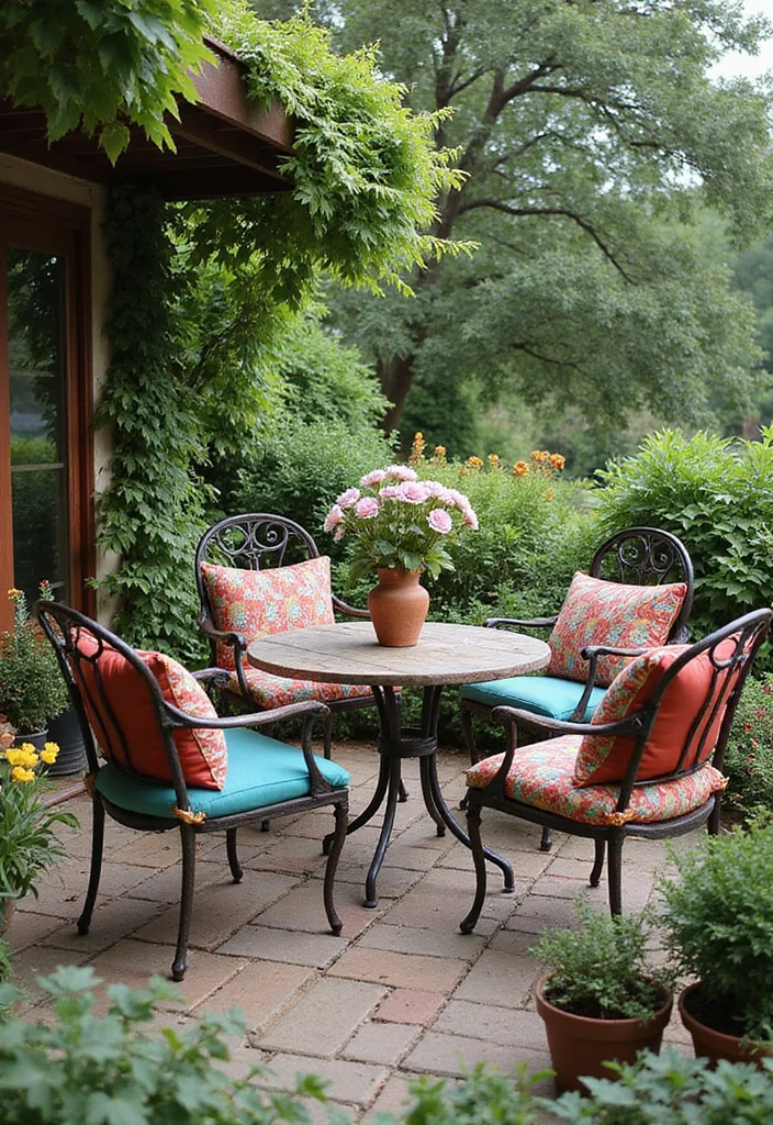 12 Vintage Backyard Ideas for Charming Timeless Outdoor Style 6. Vintage Patio Furniture