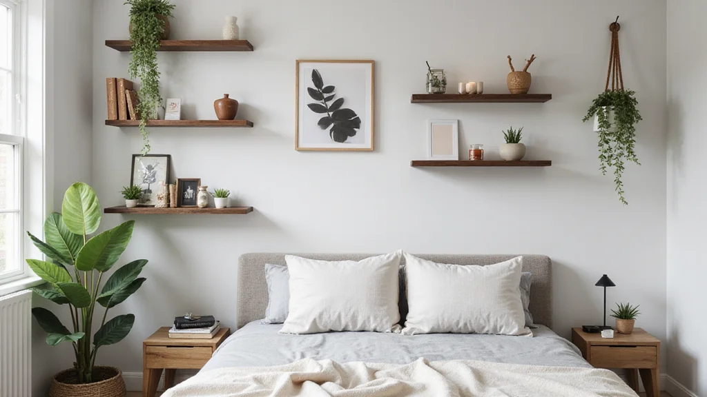 12 Wall Shelf Ideas Bedroom for Simple Clean Organized Display