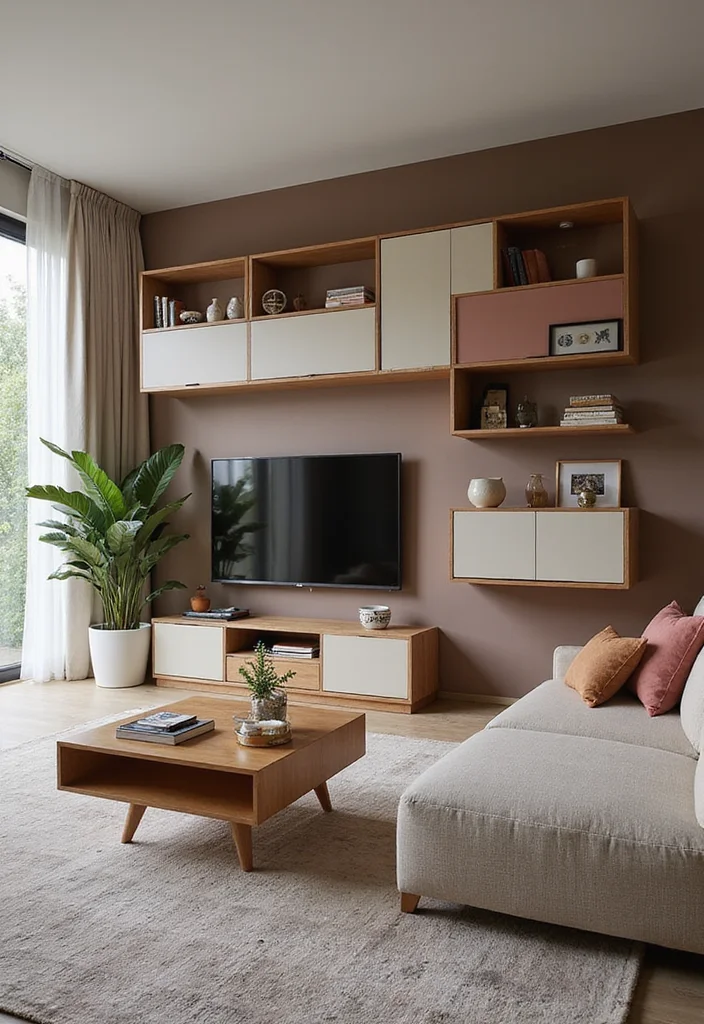12 Wall Unit Ideas Living Room for Organized Stylish Storage - 7. Modular Wall Units for Custom Flexibility