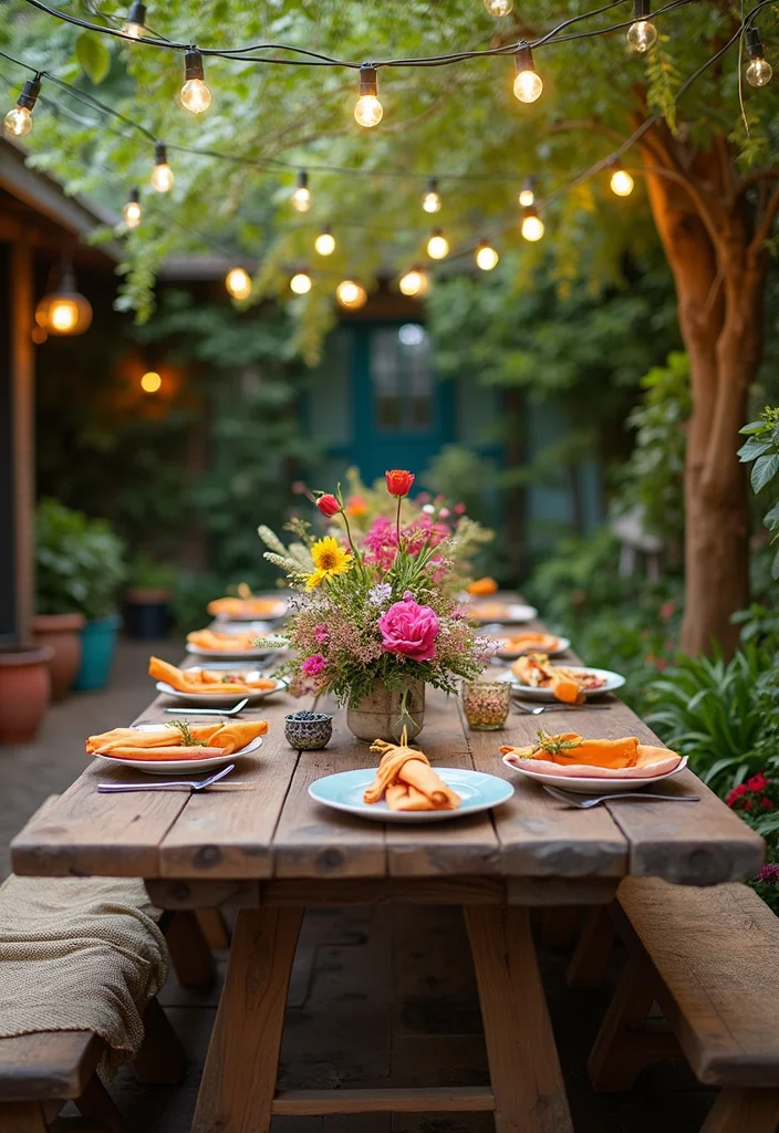 14 Aesthetic Backyard Ideas for Trendy Pretty Outdoor Spaces - 13. Inviting Outdoor Dining Areas