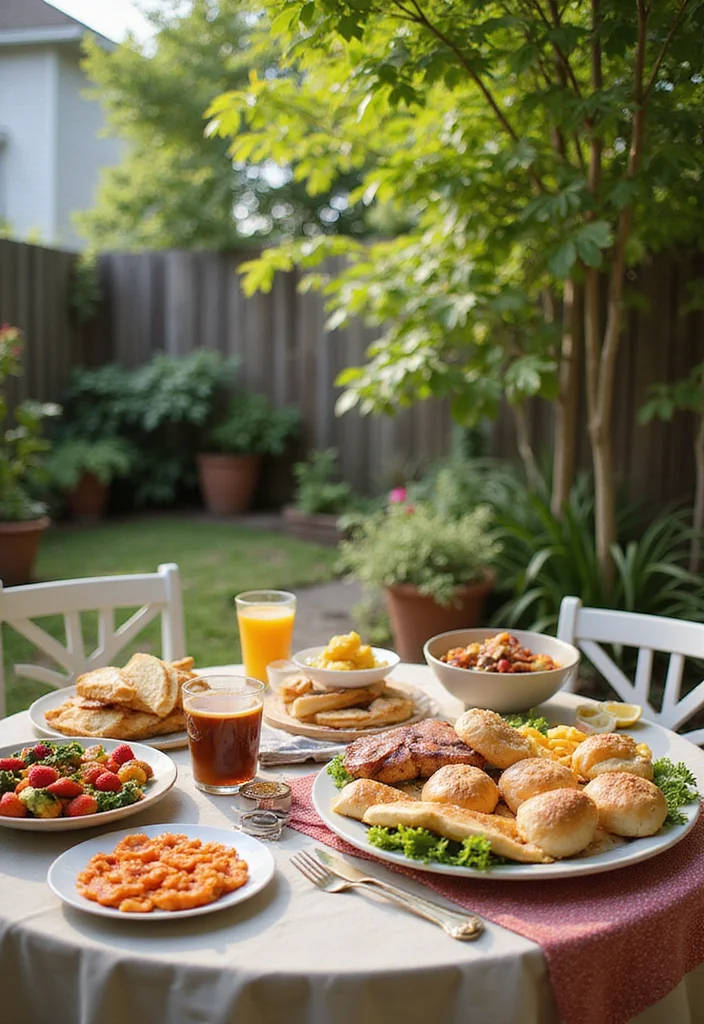14 Backyard Gathering Ideas for Warm Social Outdoor Moments 100 14 Backyard Gathering Ideas for Warm Social Outdoor Moments 10. Morning Brunch Gathering