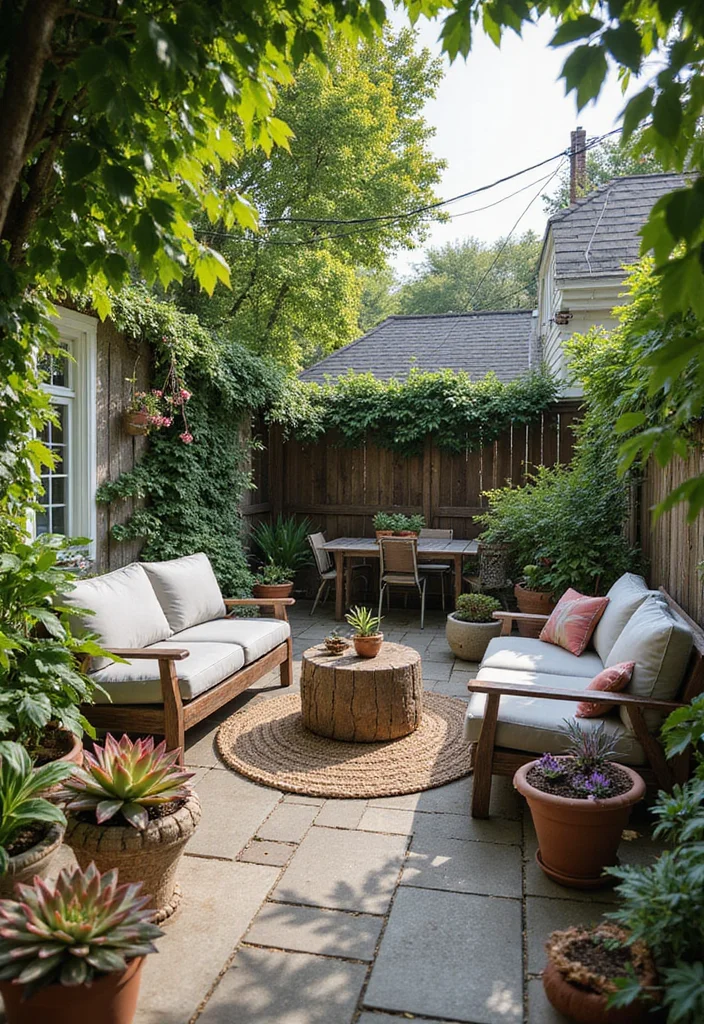 14 Backyard Gathering Ideas for Warm Social Outdoor Moments 56 14 Backyard Gathering Ideas for Warm Social Outdoor Moments 6. Succulent and Chill Area