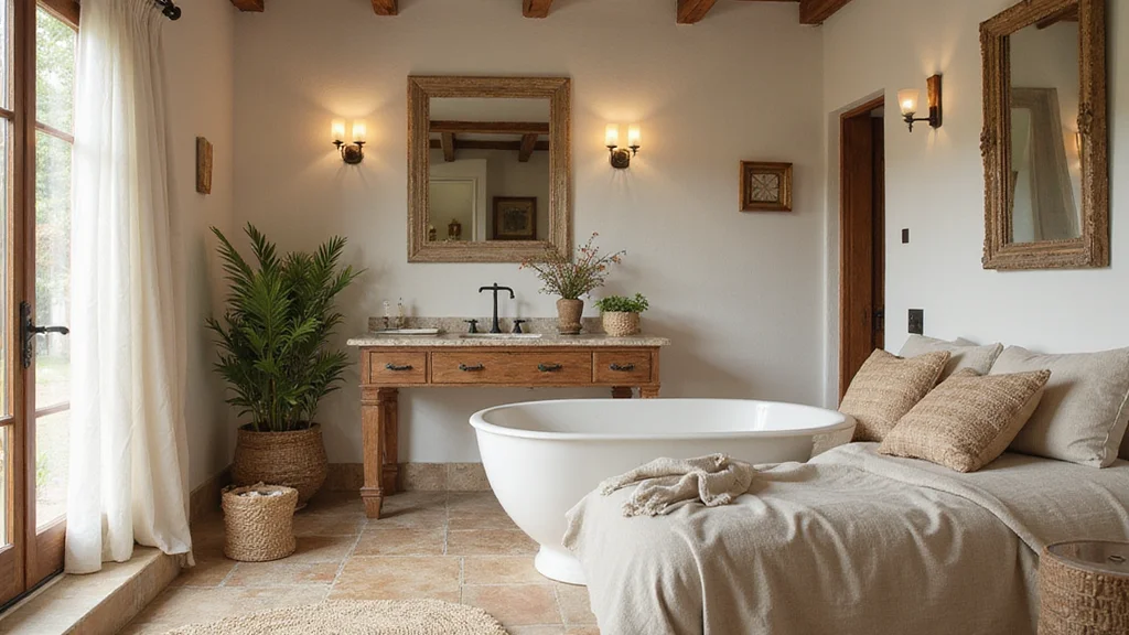 14 Mediterranean Bathroom Design Ideas for Warm Textured Coastal Style