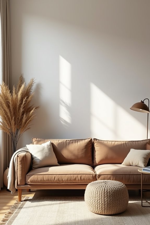 10 Creative Ways to Do Something With an Empty Wall in Your Living Room 9 anchoring wall with layered art