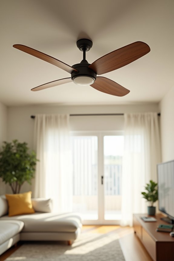 How to Choose the Right Ceiling Fan Size for Your Living Room 4 blade count and dc motor efficiency